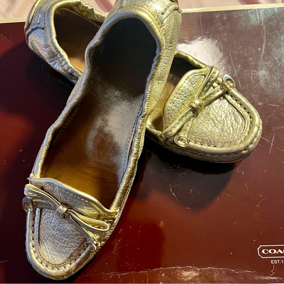 Metallic Coach Isabelle leather flats (5) - Picture 2 of 12
